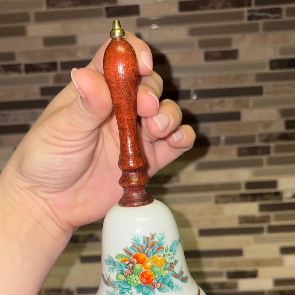 Vintage Avon Porcelain Christmas Dinner 6” Bell 1985